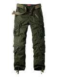 kkboxly AKARMY Men's Casual Cargo Pants Military Army Camo Pants Combat Work Pants With 8 Pockets(No Belt)