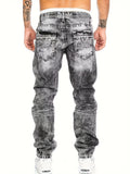 kkboxly Men's Casual Distressed Skinny Jeans, Chic Street Style Stretch Jeans