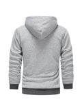 kkboxly  Men's Hooded Sweatshirt Casual Long Sleeve Pullover Hoodies With Zipper Gym Sports Hooded Sweatshirt For Spring Fall