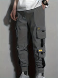 kkboxly New Men's Thin Flap Pocket Cargo Joggers Pants