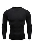 kkboxly  Men's Compression Shirts: Get Fit Fast With Long Sleeve Athletic Workout Tops!