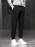 kkboxly  Plus Size Men's Solid Pants Casual Fashion Pants For Spring Fall Winter, Men's Clothing