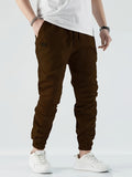 Plus Size Men's Solid Joggers Fashion Solid Pants Fall Winter, Men's Clothing