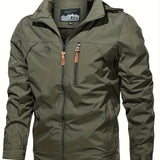 kkboxly  Men's Multifunctional Jacket: Anti-Cold, Windproof & Waterproof For Spring & Autumn Outdoors