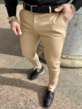 kkboxly Solid Color Slim Men's Pants Europe And The United States Style Fashion Pencil Pants Business Casual Daily Hundred Foot Pants