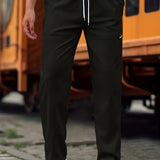 kkboxly  Men's Casual Straight Leg Joggers, Regular Stretch Sports Pants For Spring Summer