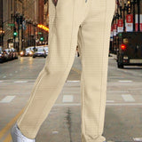 kkboxly Men's Fashion Pants Spring and Autumn New Men's Waffle Sports Casual Pants