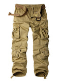 kkboxly  AKARMY Men's Casual Cargo Pants Military Army Camo Pants Combat Work Pants With 8 Pockets(No Belt)