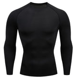 kkboxly Men's Compression Shirts: Get Fit Fast With Long Sleeve Athletic Workout Tops!