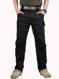 kkboxly  Multi Pocket Men's Tactical Pants, Loose Casual Outdoor Military Pants, Mens Cargo Pants For Hiking