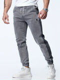 kkboxly  Men's Casual Harem Pants, Chic Street Style Tapered Joggers Sports Pants