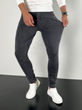 Men's Casual Skinny Jeans, Street Style Medium Stretch Denim Pants