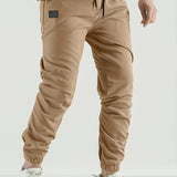 kkboxly  Solid Color Men's Cargo Pants, Loose Casual Outdoor Joggers Pants, Men's Work Pants For Hiking Fishing Angling