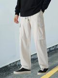 kkboxly  Men's Multi Pocket Casual Pants, Comfy Straight Leg Cargo Pants