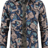 Trendy and Comfortable Men's Loose Lapel Shirt with Long Sleeves