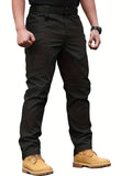 kkboxly  Multi Pocket Men's Pants, Loose Casual Outdoor Pants, Mens Cargo Pants For Hiking