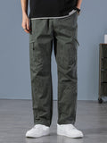 kkboxly All-match Men's Cotton Comfy Cargo Long Pants With Multi-pocket For Spring Fall Outdoor Activity