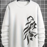 Men's Graphic Sweatshirt, Loose Trendy Pullover, Men's Clothing