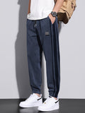 kkboxly Patched Men's Casual Color Block Drawstring Cropped Pants With Pockets For Spring Summer Fall Outdoor