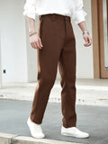 kkboxly  Men's Retro Dress Pants For Fall Winter Business Banquet