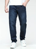 Plus Size Men's Stretch Jeans, Casual Loose Straight Jeans For Big And Tall Guys, Best Sellers Gifts