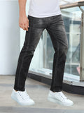 kkboxly Men's Casual Medium Stretch Jeans, Classic Design Denim Pants