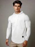 kkboxly  Men's Stylish Casual Thin Long Sleeve Athletic Hoodie