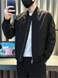 kkboxly  Men's Cargo Jackets Fashion Baseball Collar Handsome Work Clothes Pilot Coats