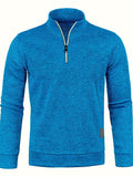 Autumn And Winter Men's Neckline Zipper Sweater Sleeve Light Fleece Stylish Top Sweater Coat