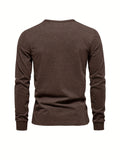 kkboxly  Men's Cotton Letter Print Long Sleeve T-Shirt