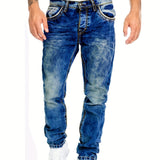 kkboxly  Men's Casual Distressed Skinny Jeans, Street Style Stretch Jeans