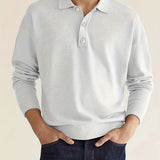 kkboxly  Solid Men's Casual Comfy Long Sleeve  Shirt For Golf, Spring Fall