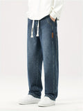 kkboxly Men's Regular Straight Leg Jeans, Casual Street Style Jeans