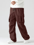 Men's Casual Drawstring Pocket Cargo Pants Straight Leg Jogger Pants