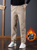 kkboxly  Plus Size Men's Solid Pants Casual Fashion Pants For Spring Fall Winter, Men's Clothing