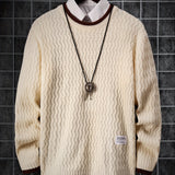 kkboxly  Men's Thermal Casual Knitted Pullover Sweater