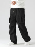 Men's Casual Drawstring Pocket Cargo Pants Straight Leg Jogger Pants