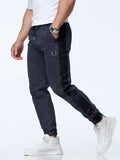 kkboxly Men's Casual Harem Pants, Chic Street Style Tapered Joggers Sports Pants