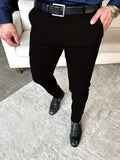 kkboxly Solid Color Slim Men's Pants Europe And The United States Style Fashion Pencil Pants Business Casual Daily Hundred Foot Pants