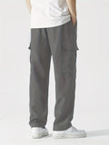 kkboxly  Men's Multi Pocket Casual Pants, Comfy Straight Leg Cargo Pants