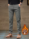 Men's Warm Fleece cropped pants For Fall Winter For Fall Winter