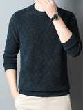 kkboxly  Winter New Men's Casual Sweater Round Neck Plus Thick Base Warm Sweater Best Sellers