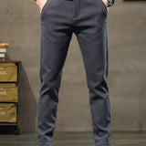 kkboxly  Men's Semi-formal Skinny Pants For Fall Winter Business