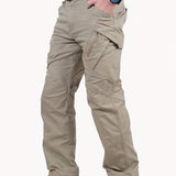 Men's Casual Cargo Pants With Zipper Pockets, Male Joggers For Spring And Fall Outdoor