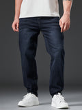 kkboxly  Plus Size Men's Loose Straight Jeans, Casual Pants For All Season For Big And Tall Guys, Best Sellers Gifts