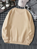 kkboxly  Men's Casual "If You Always Lose It Cherish It" Print Crew Neck Long Sleeves Sweatshirt