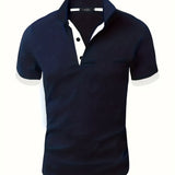 kkboxly  2023 New Men's Casual Short Sleeve Polo Shirts