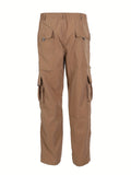 kkboxly  Men's Cargo Pants Sport Pants Jogger Sweatpants Drawstring Outdoor Trousers With Pockets