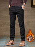 Men's Warm Fleece cropped pants For Fall Winter For Fall Winter