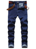 Slim Fit Classic Design Jeans, Men's Casual Street Style Medium Stretch Denim Pants